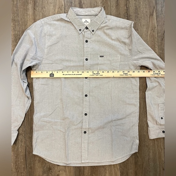 Rip Curl Surf‎ Long Sleeve Shirt Mens M Medium Button Up Down Striped Pinstripes - Picture 3 of 9